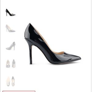 Patent leather stiletto pumps